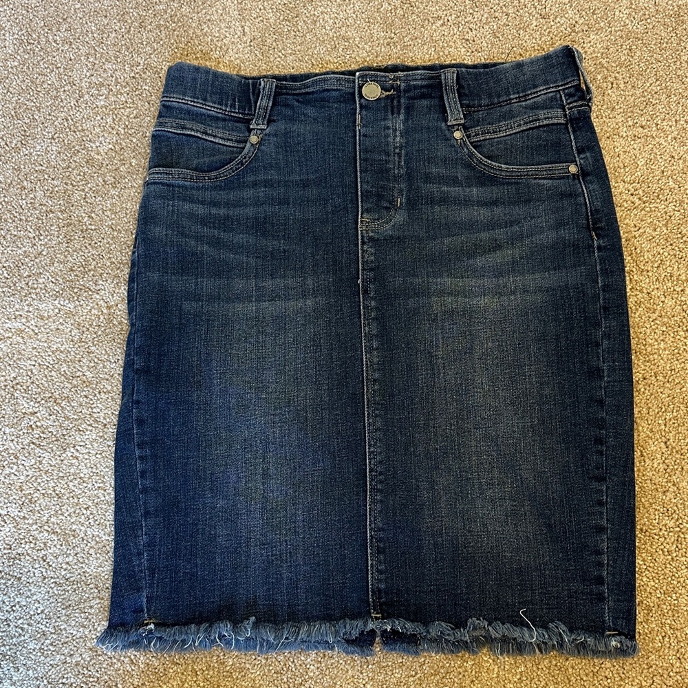Liverpool Dark Blue Denim Pencil Skirt